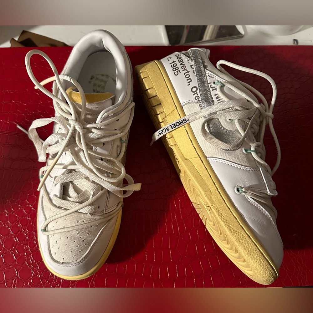 Nike Off-White Low Dunk 01 out of 50 white sneakers - Picture 10 of 13